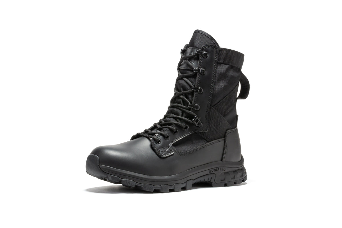 Botas Pro Black Men's 8 inch Side Zipper Military Tactical Boots BP401BK
